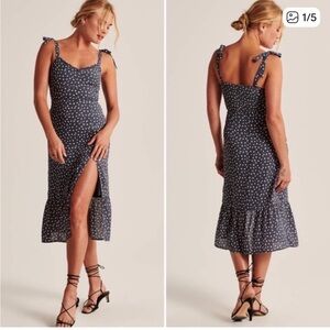 ABERCROMBIE & FITCH
Cami Dress In Blue Smudge Print-multi